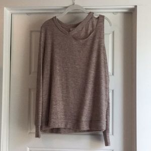 Beige cut-out sweater